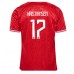 Maillot de foot Danemark Victor Kristiansen #17 Domicile vêtements Europe 2024 Manches Courtes